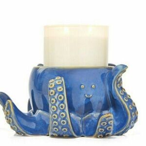 Blue Octopus Candle Holder